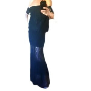 Elegant Black Lace Off-Shoulder Top